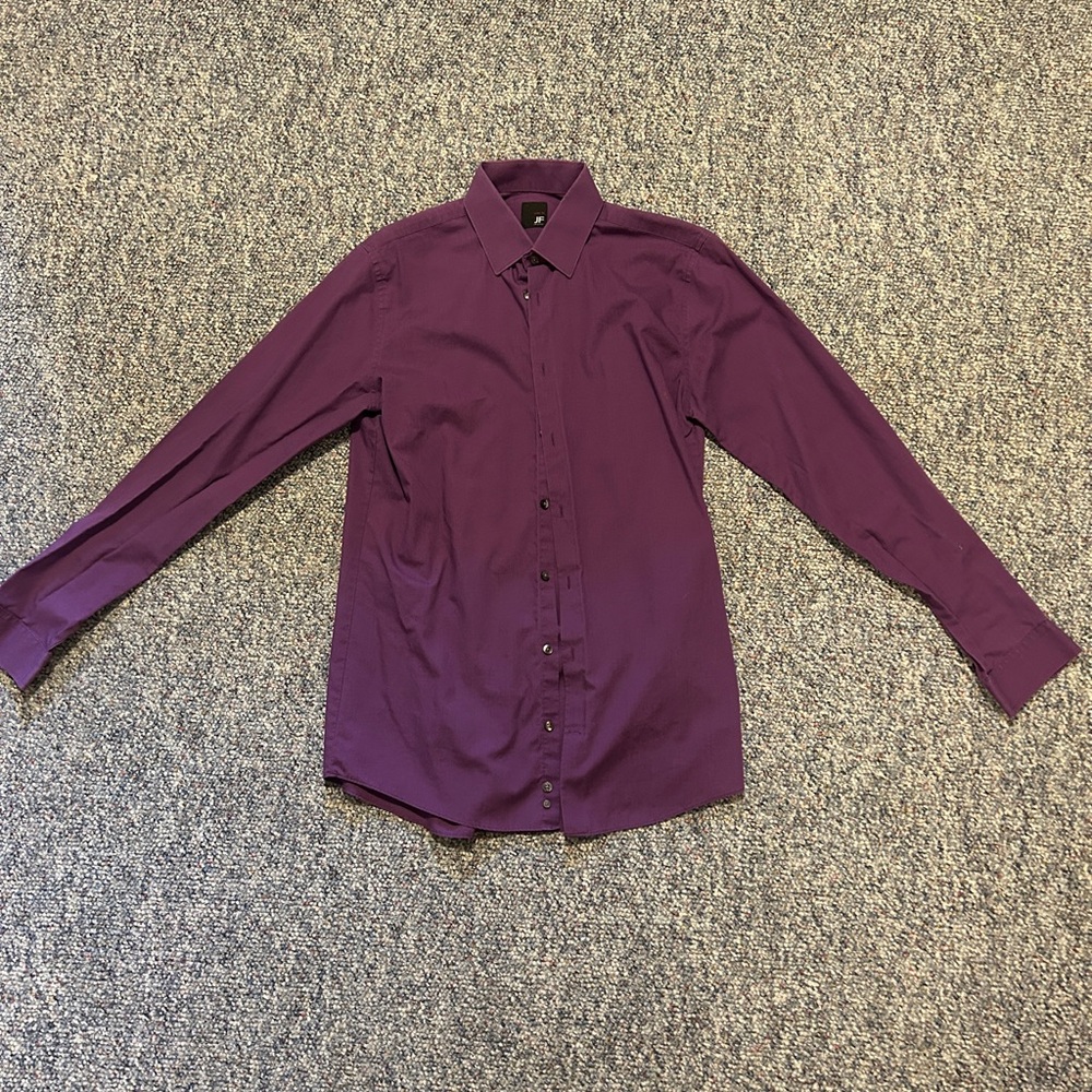 JF J.Ferrar Deep Purple Dress Shirt